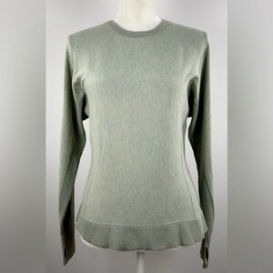 Lululemon Cashlu Knit Pullover Sweater Heathered Green Fern